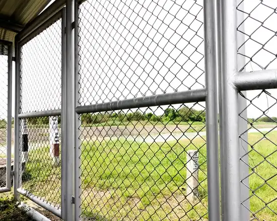 Sturdy galvanized chain link fencing for all properties.